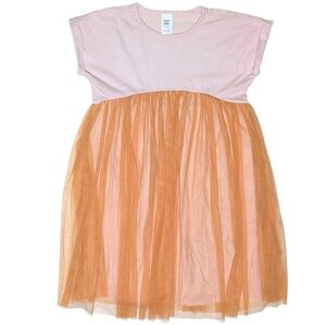 Open Edit Girl's Layered Mesh Dress